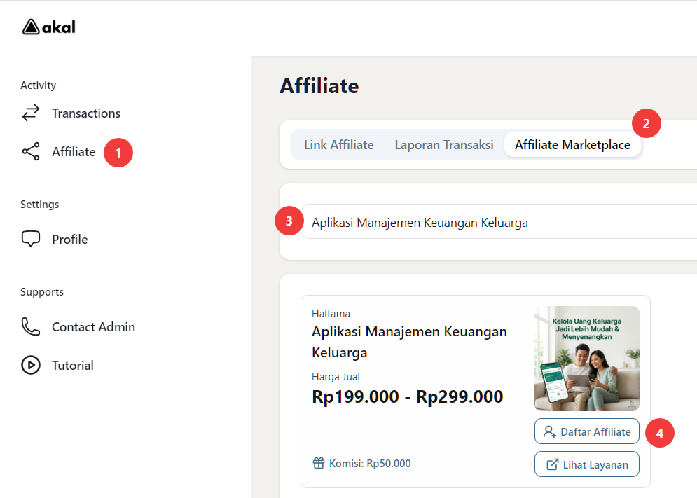 Panduan Visual Pendaftaran Goakal